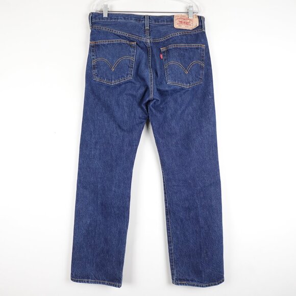 Y2K Levi's 501 Jeans Men's 34x30 Straight Leg 100% Cotton Denim - Picture 2 of 12